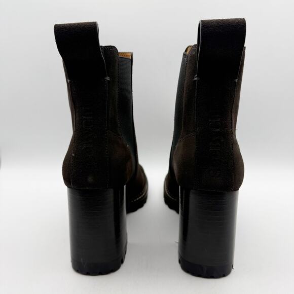 See by Chloe Womens Mallory Ankle Boot EU 37.5 US 7.5 Grey Calf Suede NIB - Picture 10 of 13